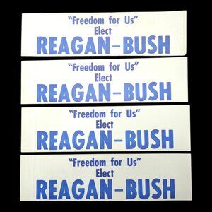 Reagan Bush 1980 Presidential Campaign Bumper Sticker Lot Freedom For Us NOS